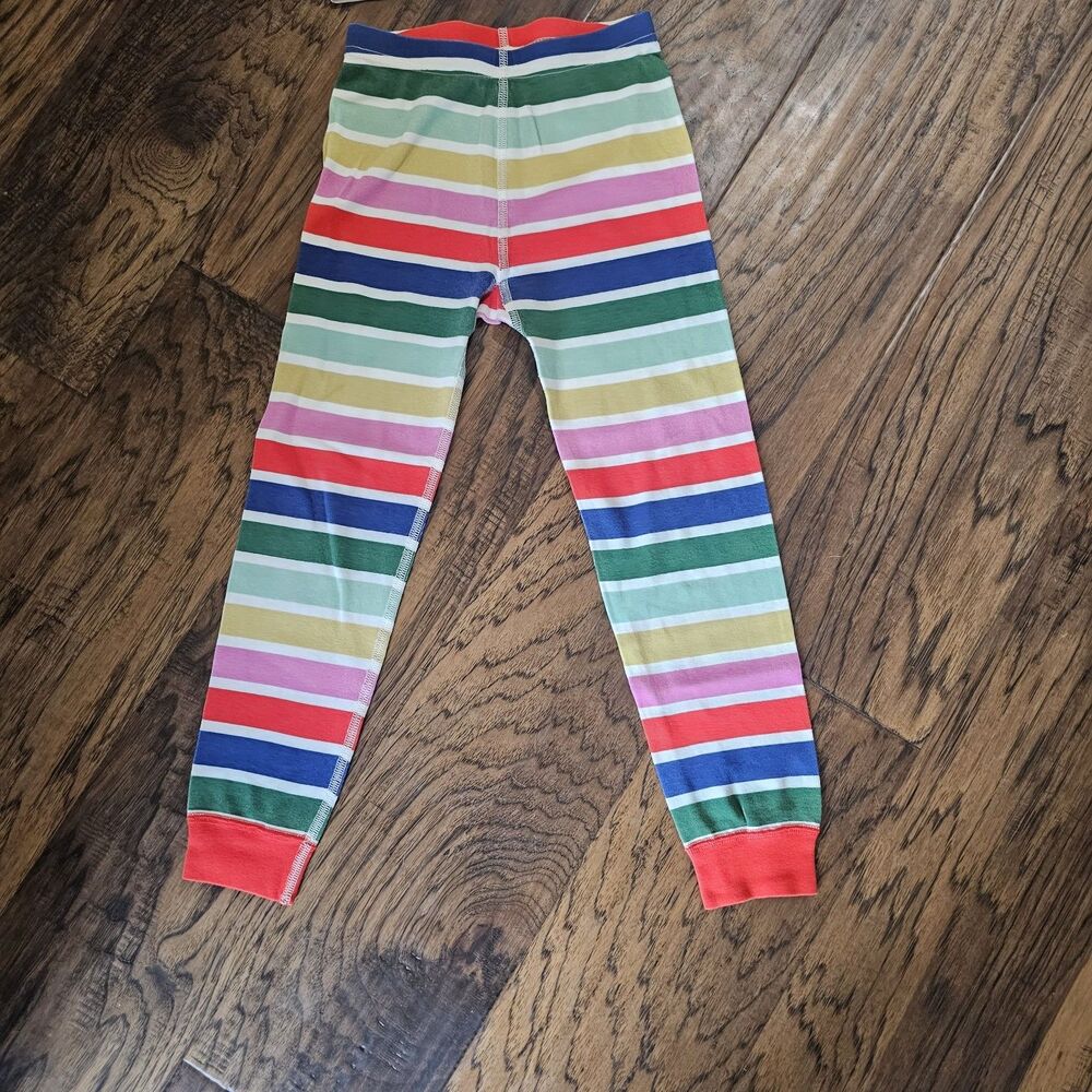 hanna andersson pajamas Size 6/7 Unisex Falalala Christmas Striped 2pc - Picture 3 of 8